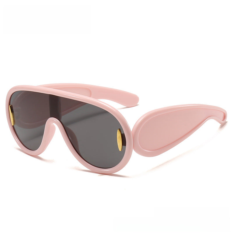 Wholesale  personality cool one-piece children's toad frame hip hop sunglasses