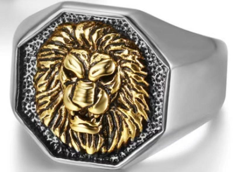 Wholesale  Simple Retro Punk Goethe Ring Titanium Steel Rust-free Fashion Jewelry Ring Pendant