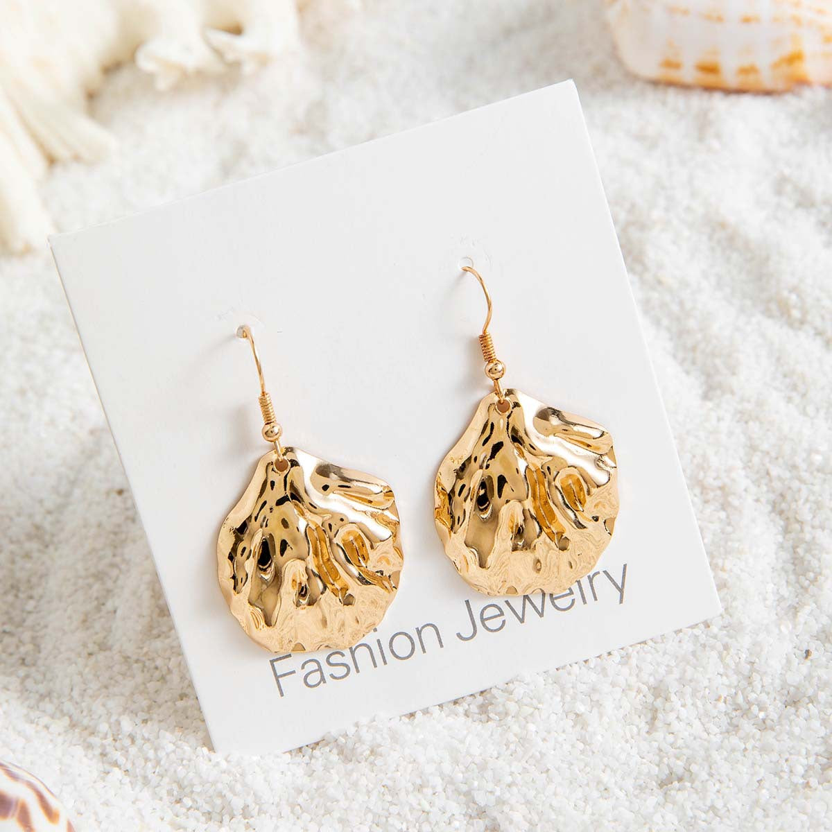 Wholesale 5PCS/Pack Bohemian Metal Scallop Earrings Pearl Shell Earrings Earrings for Women