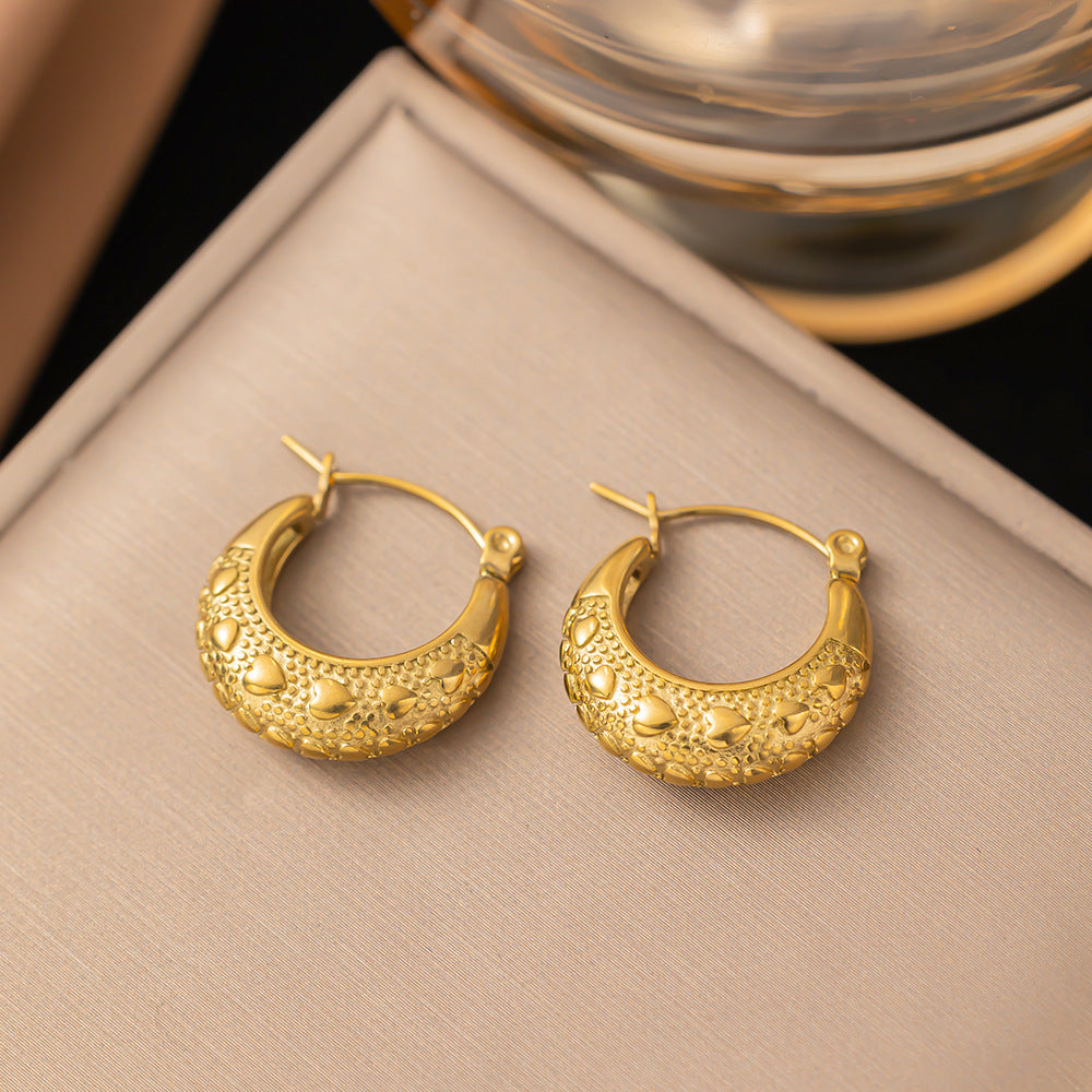 Wholesale Exaggerated Design Vintage Stainless Steel Earrings