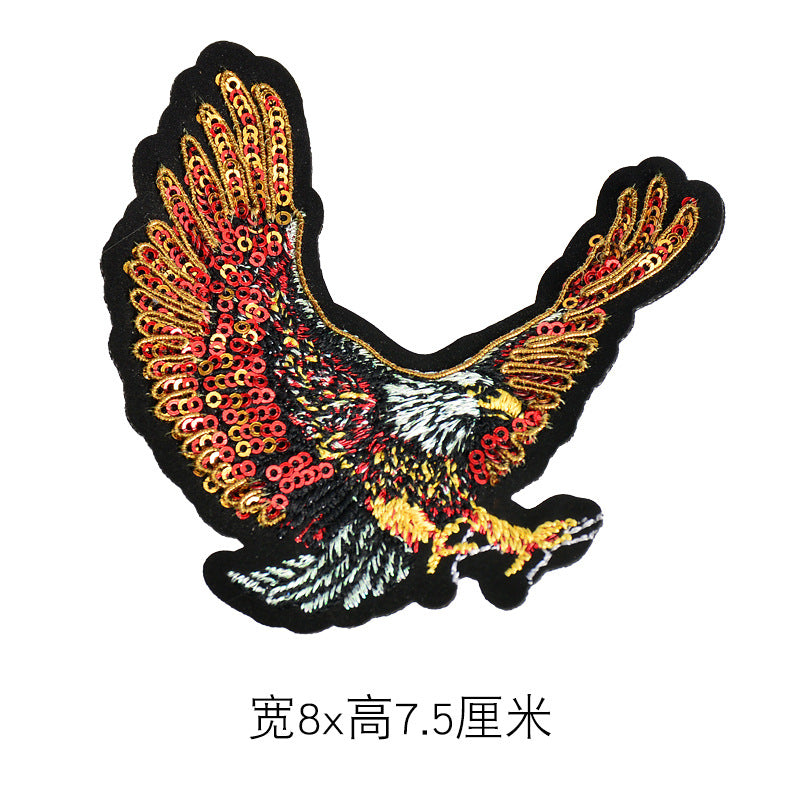 Wholesale Trendy Embroidered Beaded Bee Maple Leaf Shield Brooch Badge Pin For Women Clothing Bag Shoe Hat Decoration