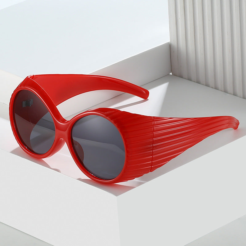 Wholesale Retro Oval Large Frame Line Fashion Sunglasses