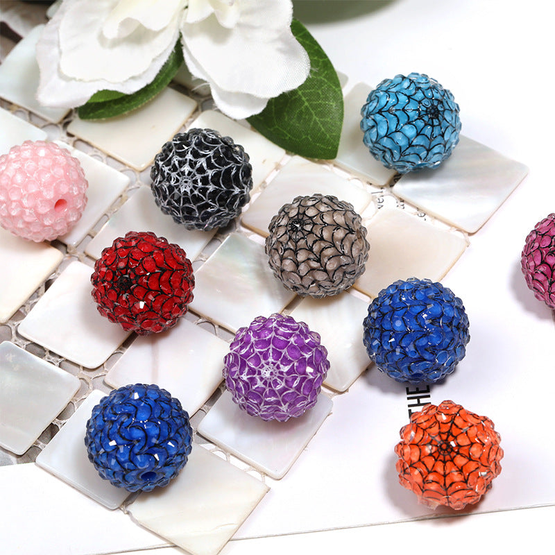 Wholesale 10pcs Christmas resin rhinestone beads  Acrylic Beads