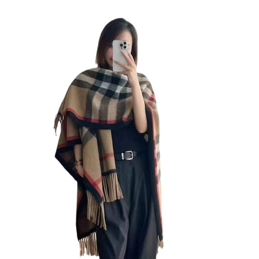 Wholesale Autumn and Winter Cashmere Plaid Warm Shawl Scarves