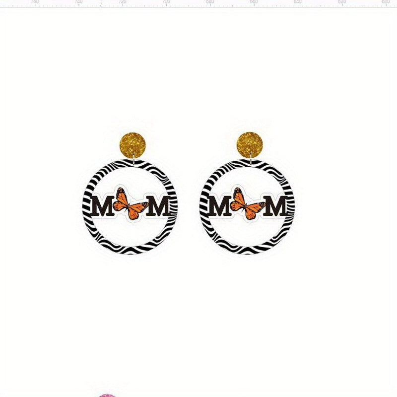 Wholesale Sunflower Daisy Butterfly Personalized Leopard Stripe Yak Cow Retro Earrings