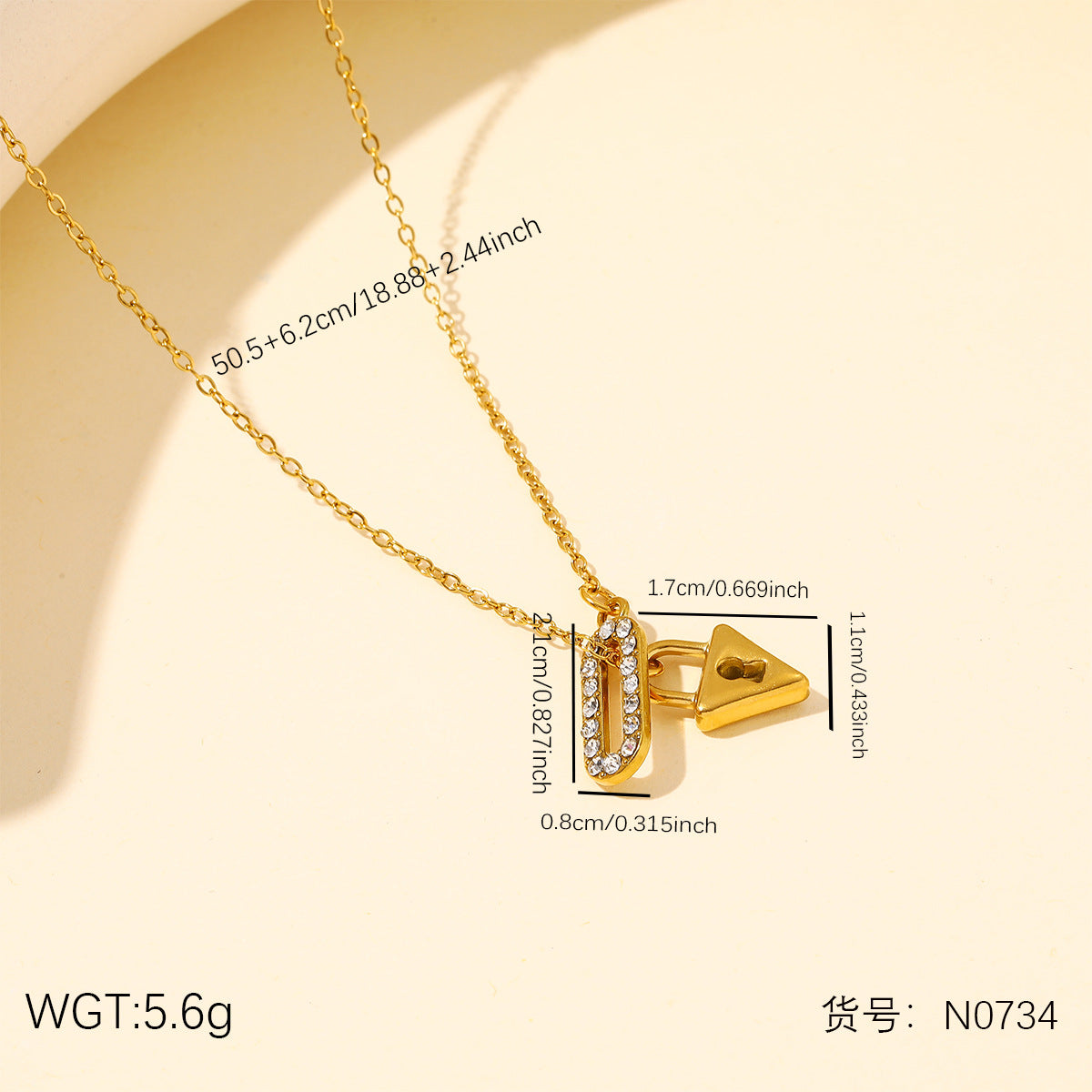 Wholesale Stainless steel jewelry women' s necklaces and earrings light luxury style