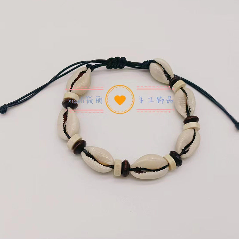 Wholesale Bohemian Braided Natural Shell Hand Knotted Bracelet