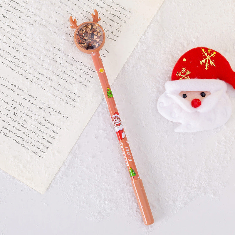Wholesale Plastic Christmas Glitter Antler Creative Rollerball Pen