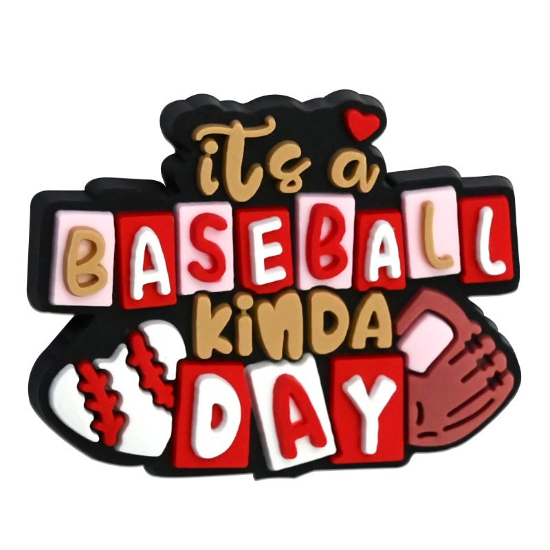 Wholesale Random 100pcs Cartoon Baseball Sports Beads  Focus Beads