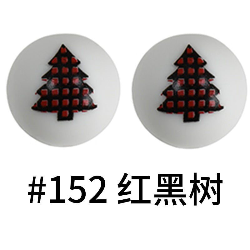 Wholesale 50pcs 16mm Print Silicone Beads Colorful Silicone Water Transfer Beads