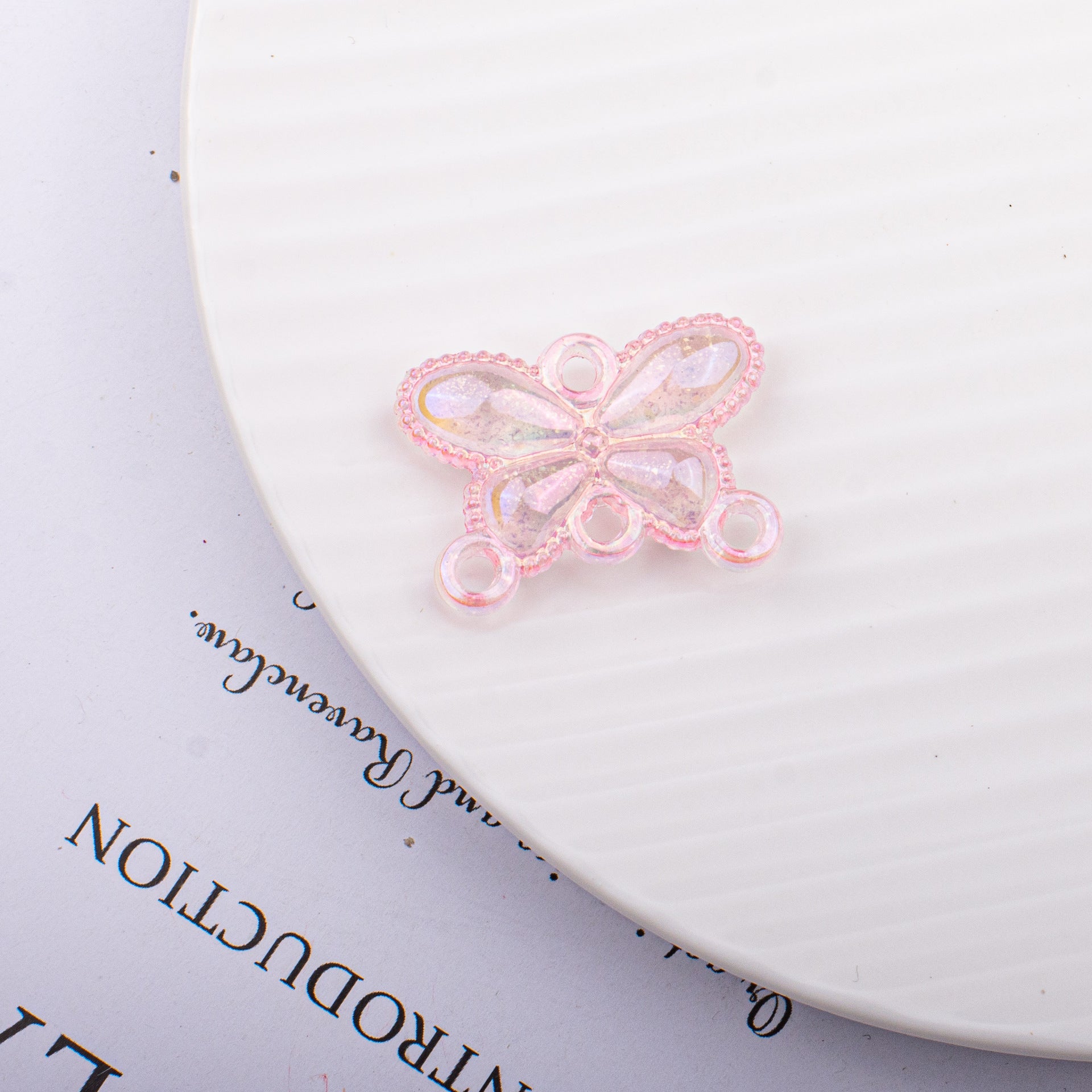 Wholesale 10PCS Acrylic Straight Hole UV Candy Color Tetris Rubik's Cube Loose Beads