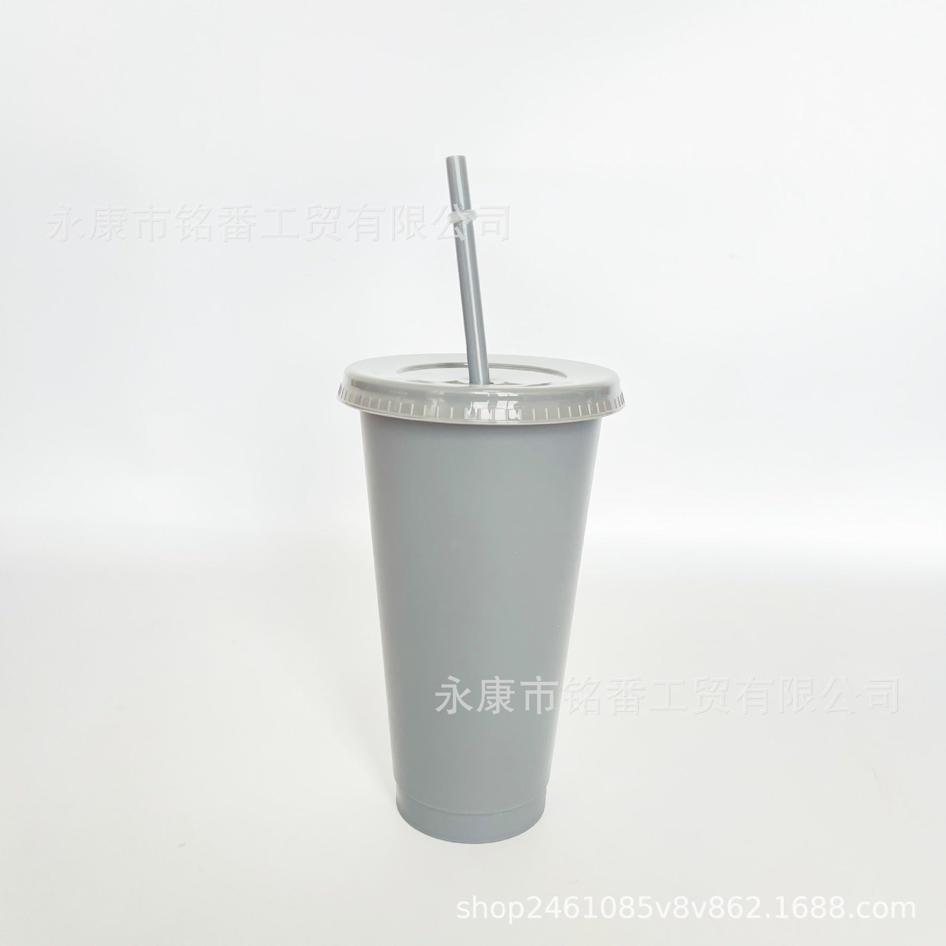Wholesale 5pcs 24OZ solid color PP plastic large capacity 710ml straw cup