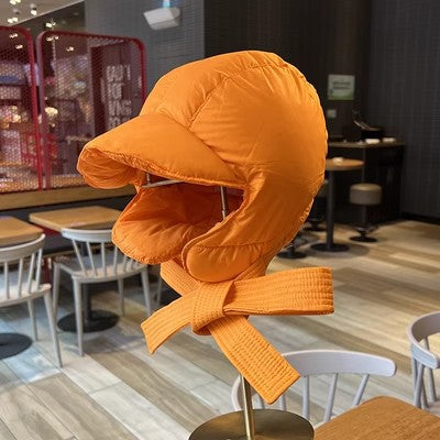 Wholesale Winter Warm Ultra-light Down Hat Scarf Windproof Thickened Ear Protection Hat