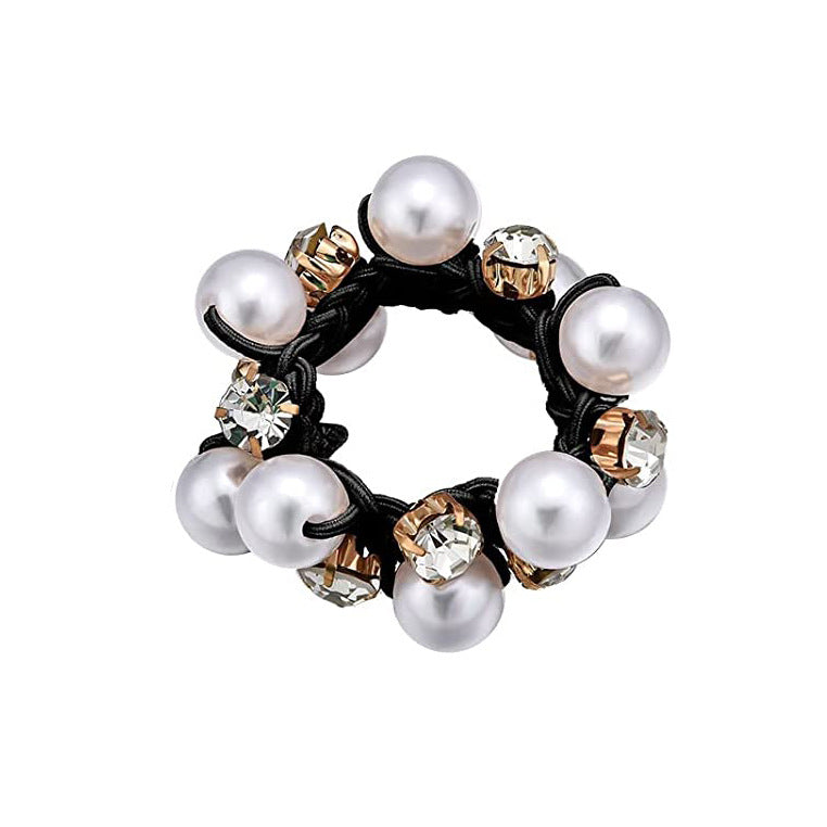 Wholesale Crystal Pearl Resin Hair Scrunchies