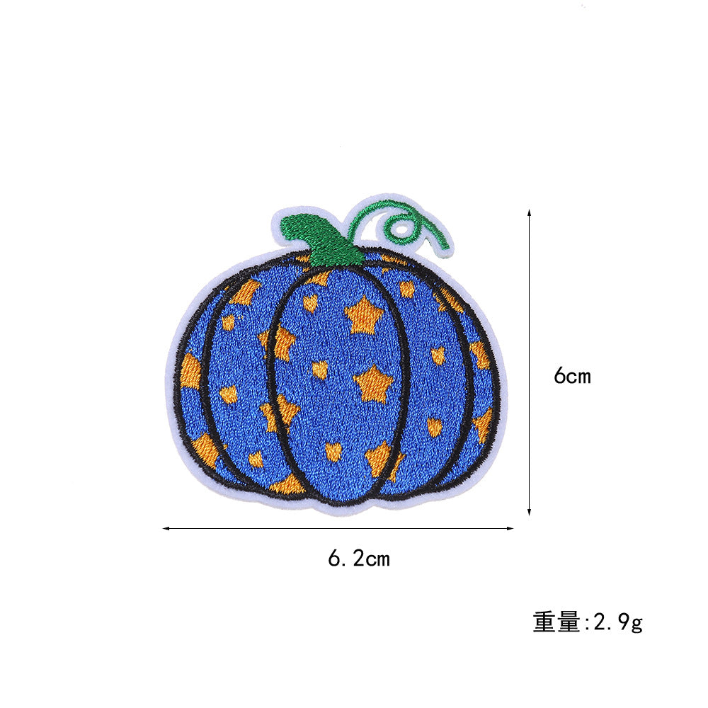 Wholesale Trendy  Pumpkin Embroidered Iron On Patches For Clothing Hats Bags Towels Fun DIY Craft Accessory