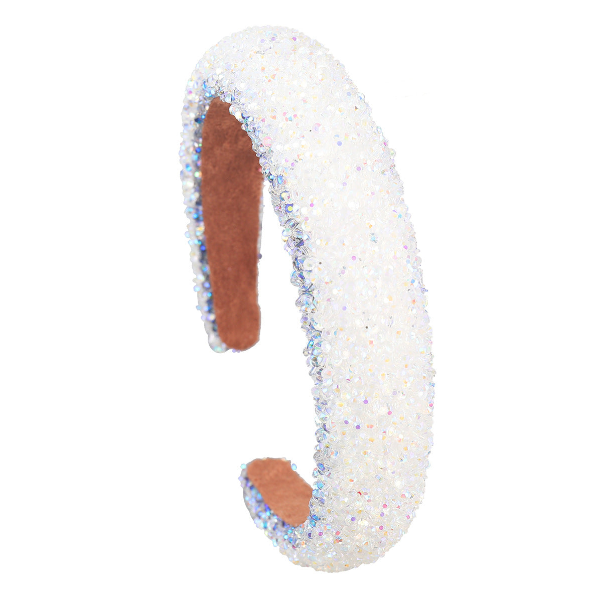 Wholesale Fabric Sponge Colorful Rice Beads Wide-brimmed Headband