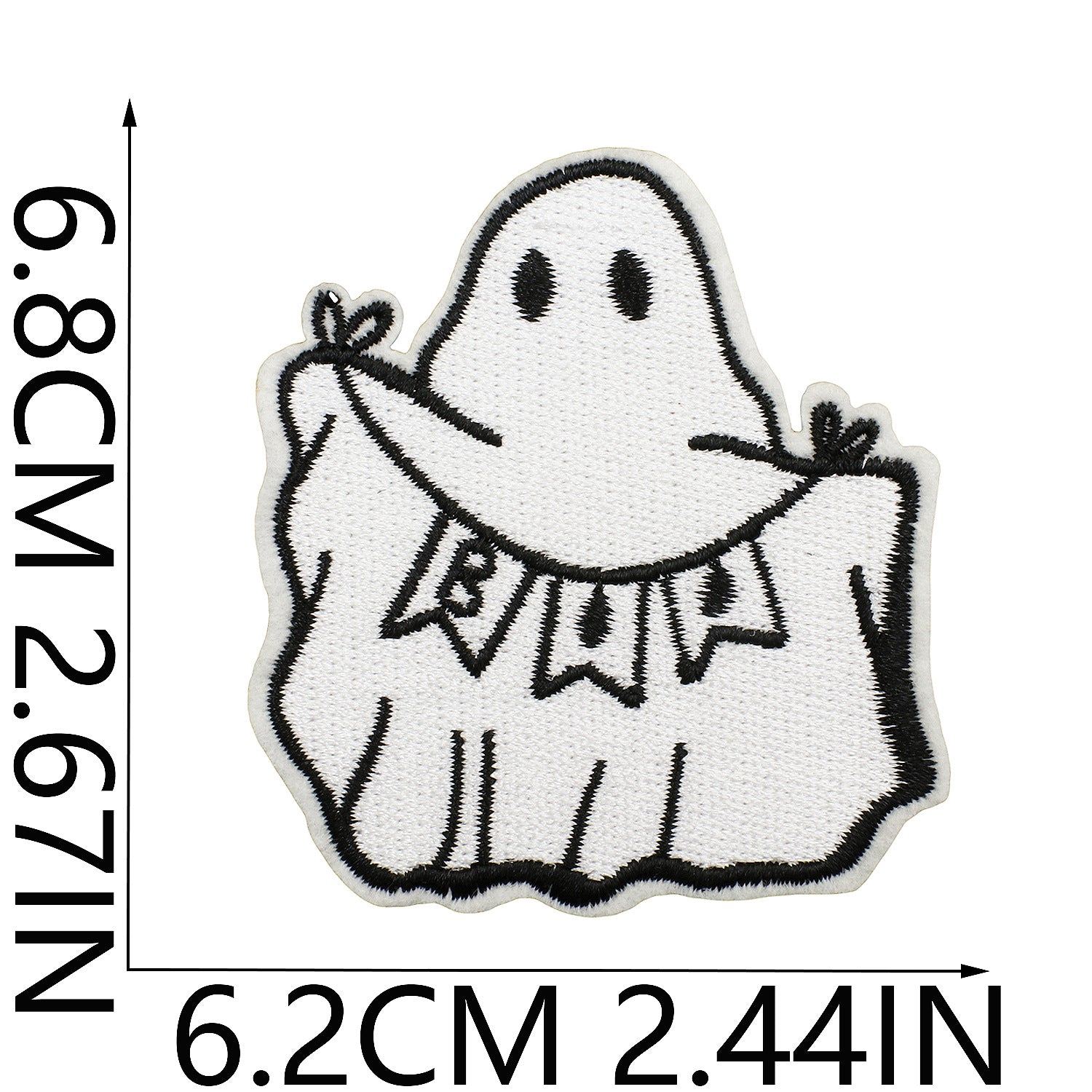 Wholesale Iron On Ghost Pumpkin Embroidery Patch Cute Witch Applique For Clothing Holiday Craft Supply For DIY Decor