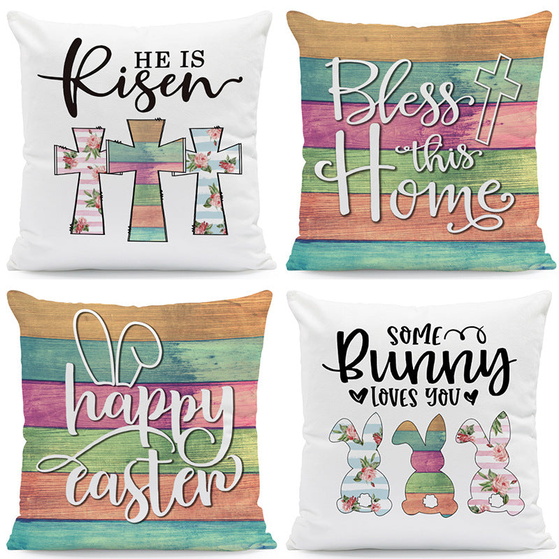 Wholesale Easter Plush Pillowcase Set of 4 Pieces