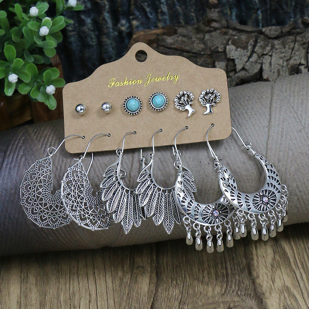 Wholesale Bohemian Vintage Ethnic Style Earrings Set