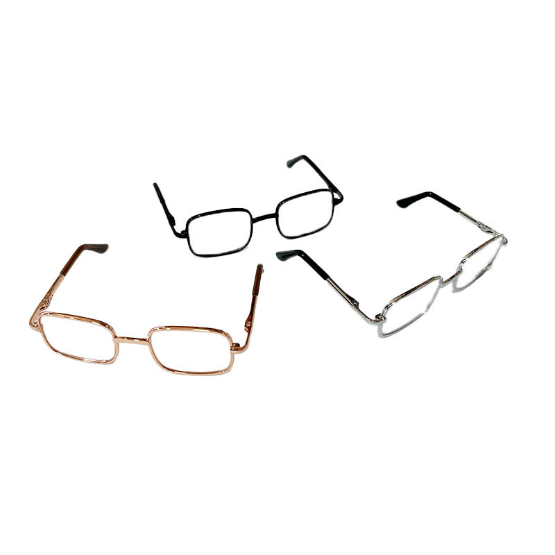 Wholesale 8. 5cm wide metal eyeglasses Doll Accessories