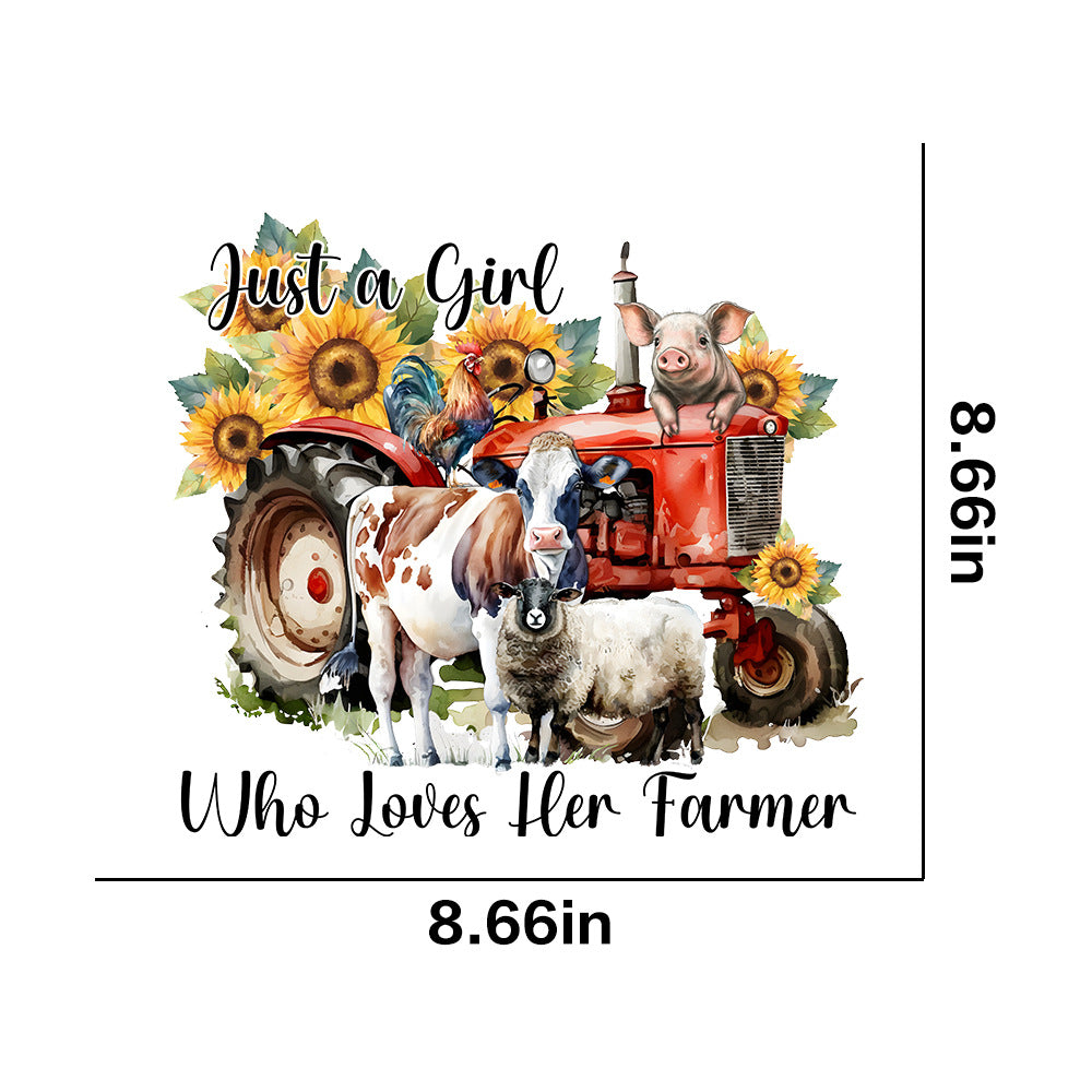 Wholesale Farm animals chickens pigs flowers UV DTF Ready to Press Transfers Wraps