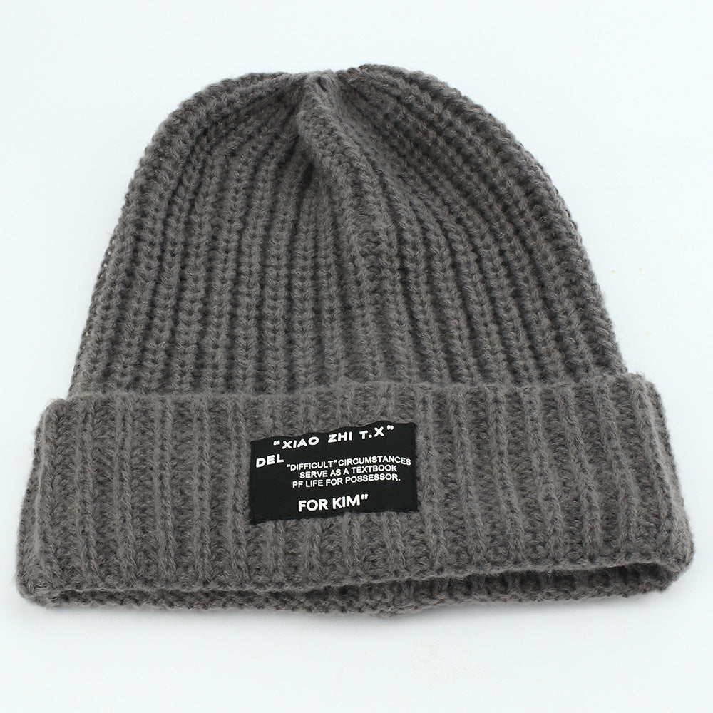 Wholesale Cute puppy embroidered warm woolen hat Beanie