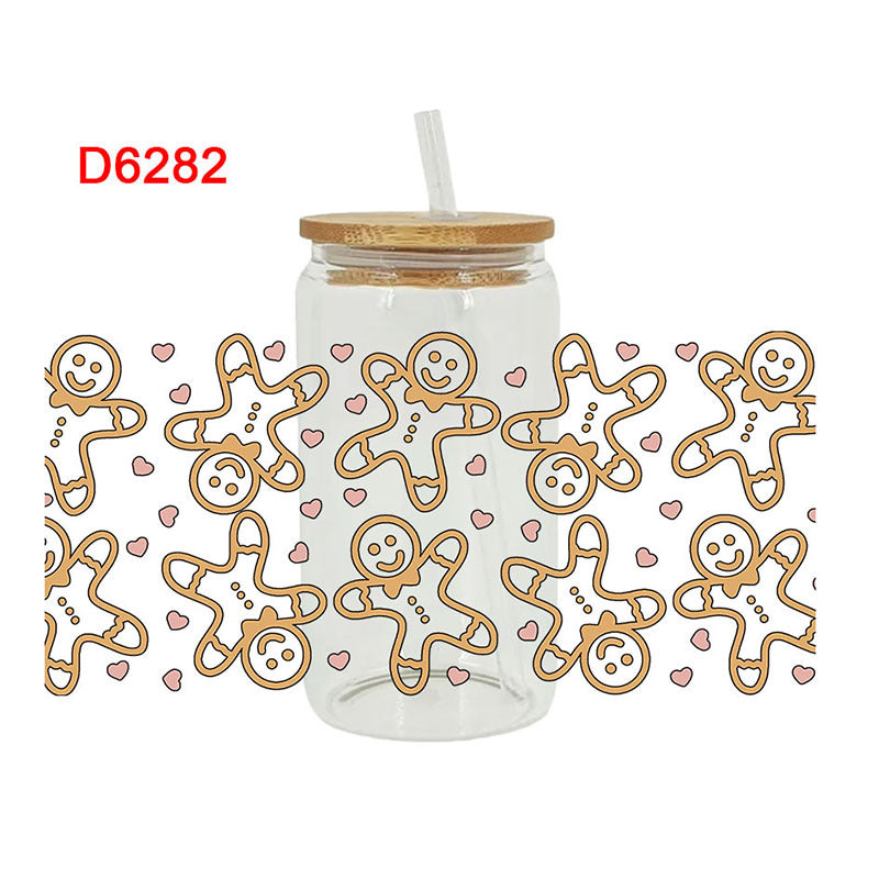 Wholesale Christmas Santa series 16oz Cup UV DTF Wraps