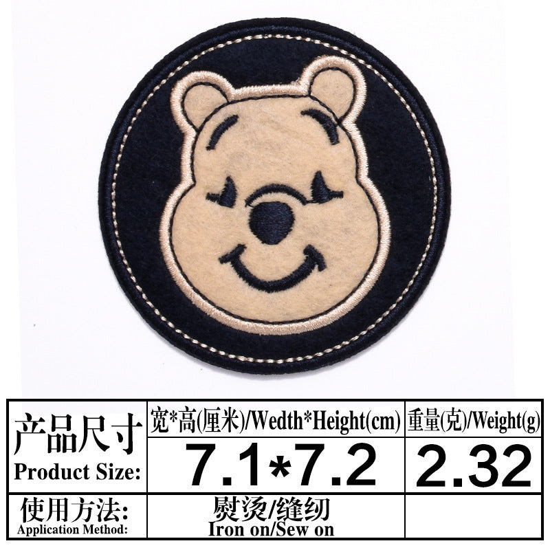 Wholesale Cartoon Animal Embroidered Patches Chic Cloth Applique For Jeans DIY Clothing Decorative Accent Gift Boutique Resale