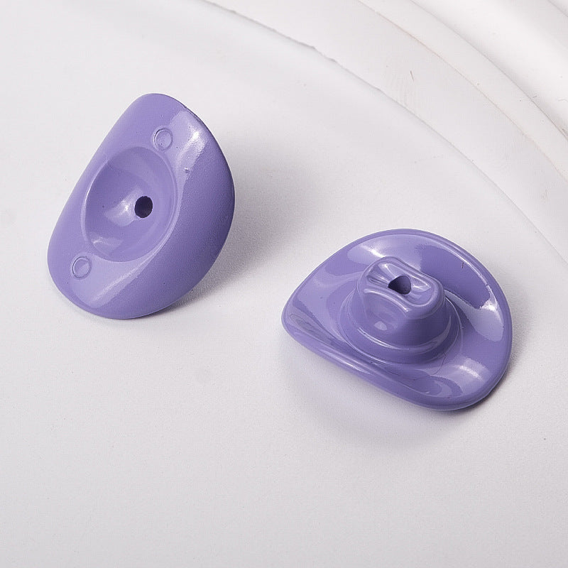 Wholesale of 100PCS/PACK Denim Hats, Perforated Cartoon Acrylic Jewelry Accessories, Beads