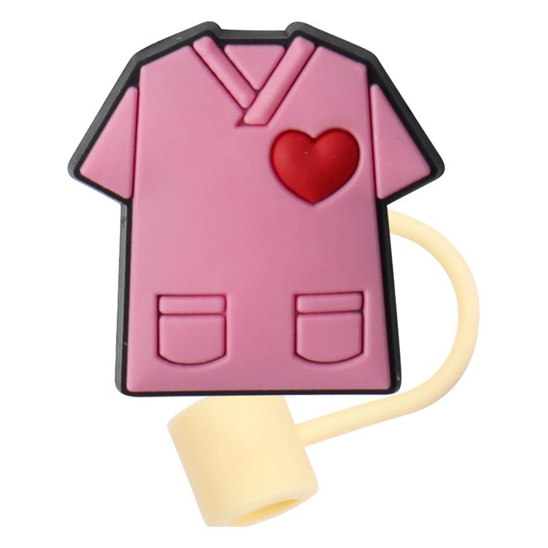 Wholesale 10pcs Medical Cartoon Organ Silicone Straw Cap Cup Accessories