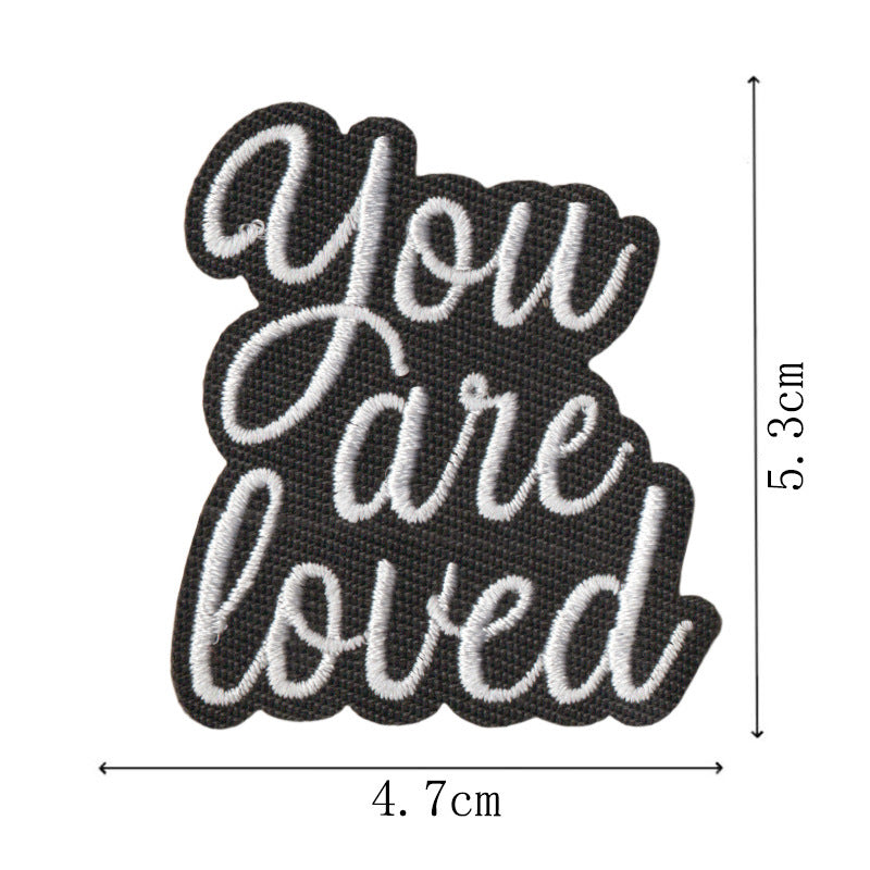 Wholesale Trendy Letter Embroidered Iron On Patches Set Of 9 Stylish DIY Craft Supply For ets Bags Towels