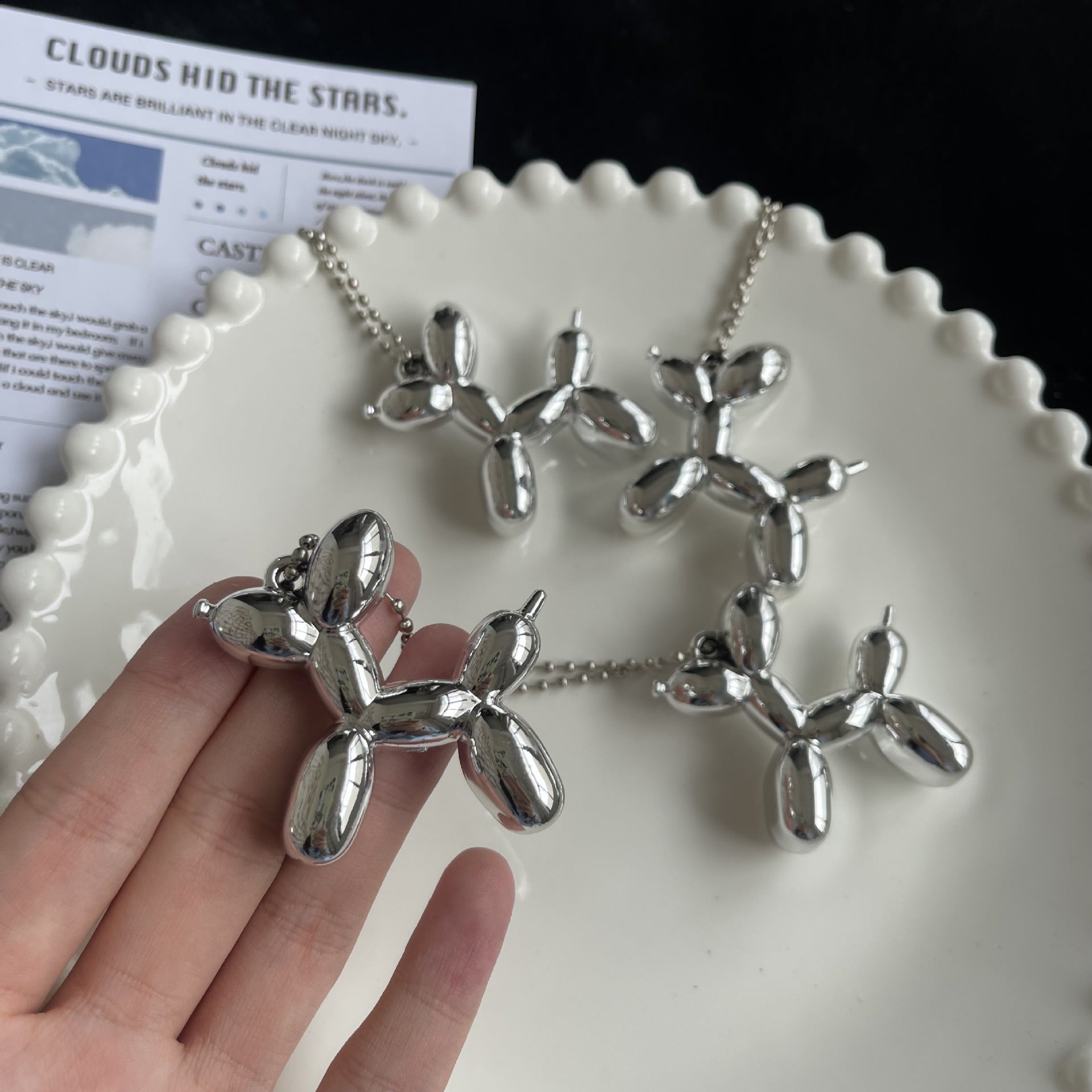 Wholesale Acrylic Balloon Dog Keychain