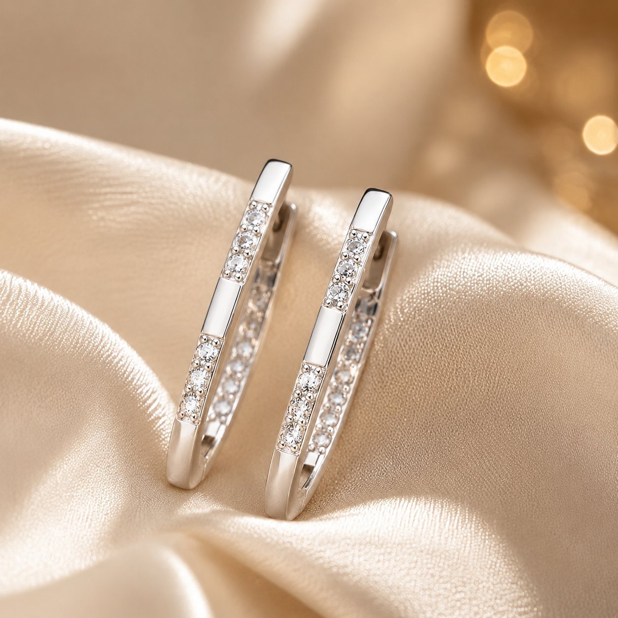 Wholesale Trendy Geometric Shape Champagne Earrings For Women Alloy Electroplated Jewelry Accessory Nice For Party Or Everyday Wear