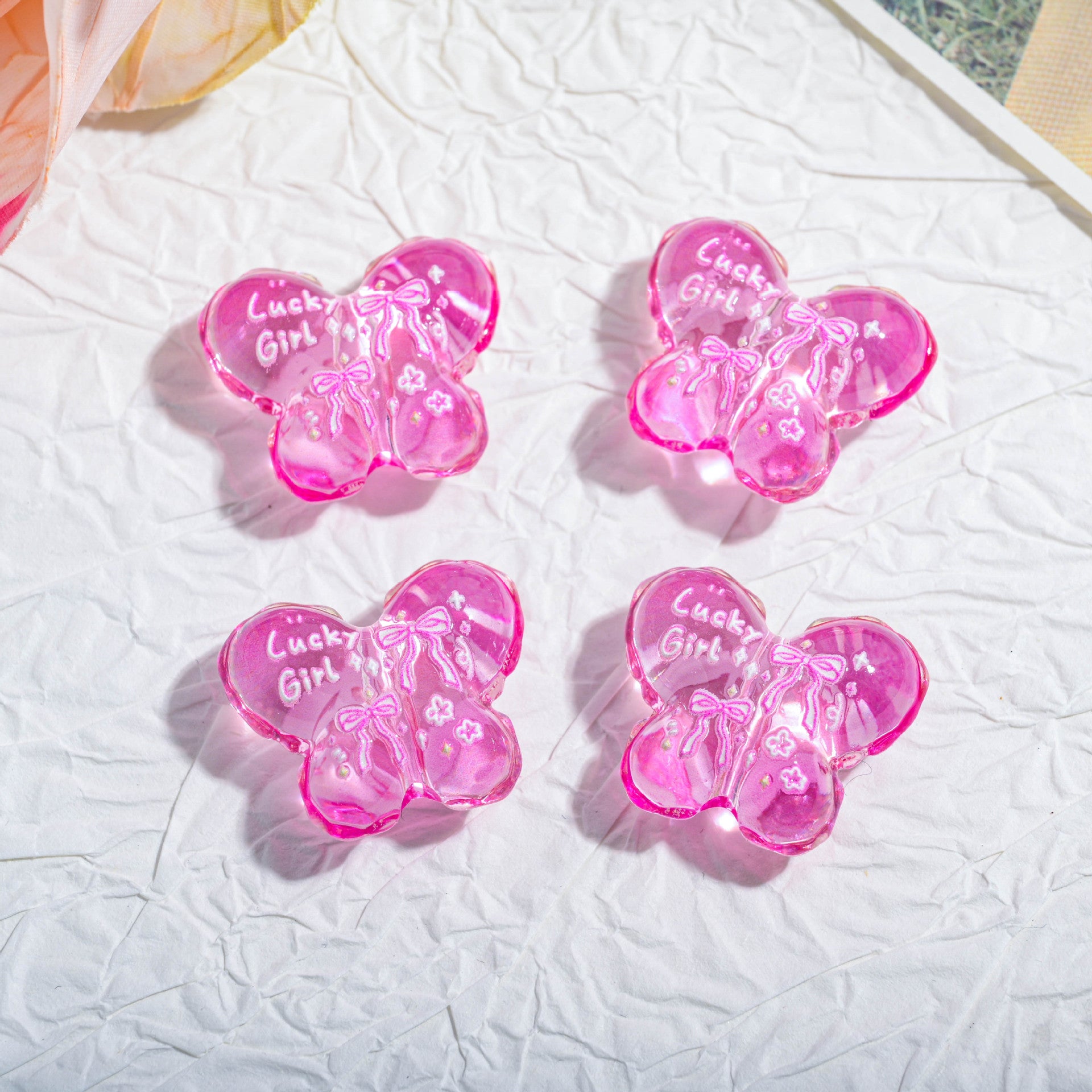 Wholesale 10pcs Creative Cartoon Butterfly Through-Hole Beads OLY Exclusive