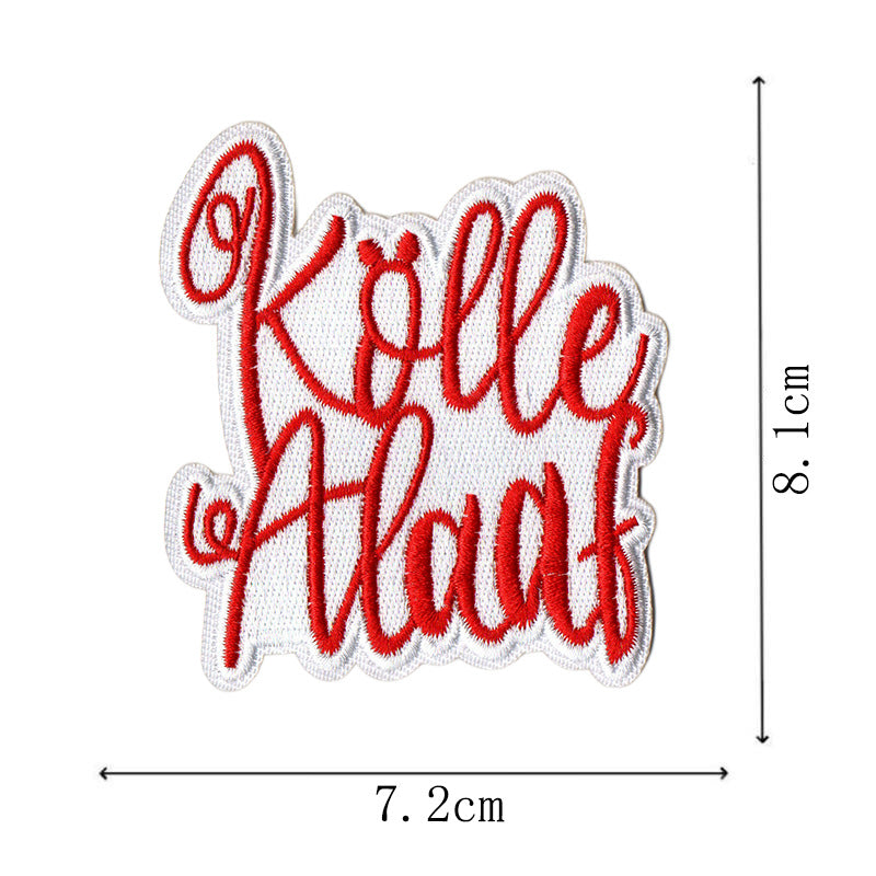Wholesale Red cartoon carnival embroidered patch