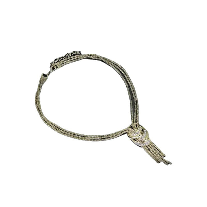 Wholesale Women's Square Crystal Zircon Necklace