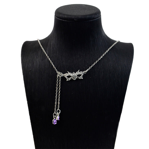 Wholesale  Party Mask Diamond Zinc Alloy Necklace
