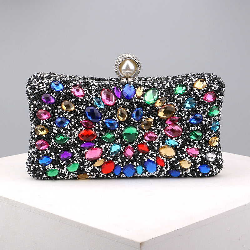 Wholesale Polyester Diamond Evening Bag
