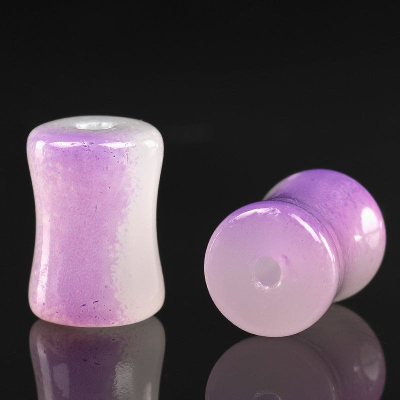 Wholesale 50PCS/PACK Gradient Two-color Bamboo Joint Glass Bead String