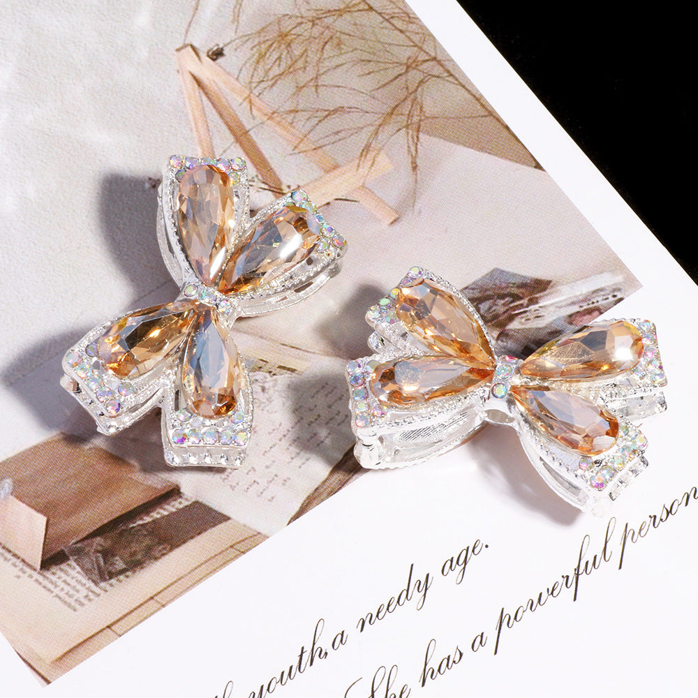 Wholesale 5pcs Colorful crystal bow DIY jewelry beads