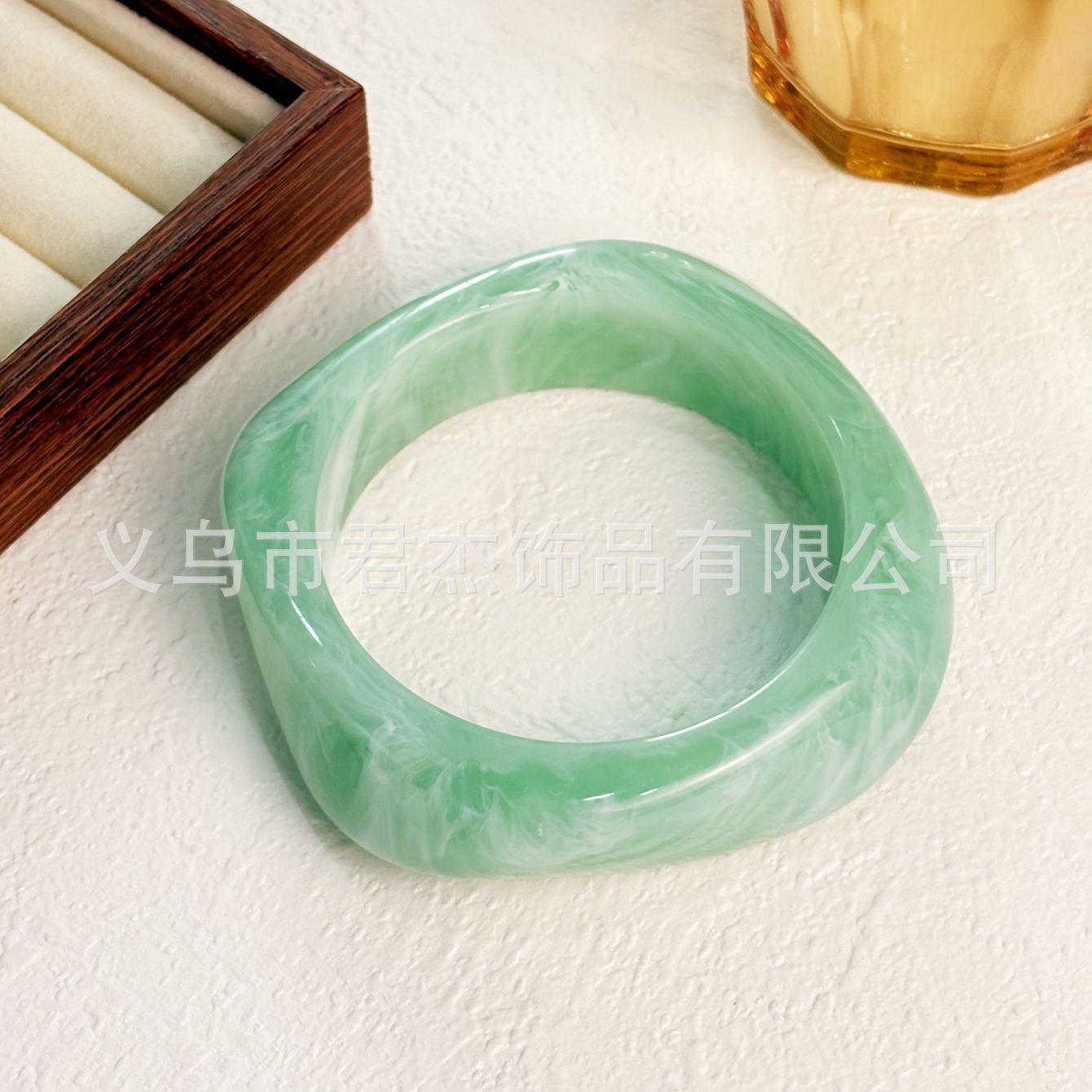 Wholesale marble pattern bracelet personality exaggerated acrylic geometric polygon