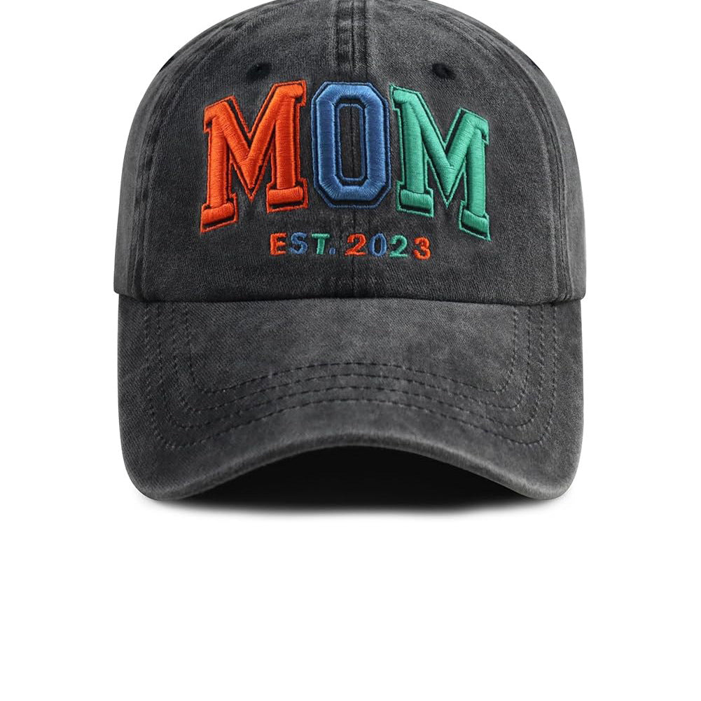 Wholesale Washed Cotton DAD MOM 3D Embroidery Hip Hop Baseball Cap