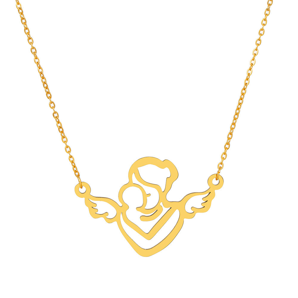 Wholesale Mother's Day Mother and Child Stainless Steel Necklaces