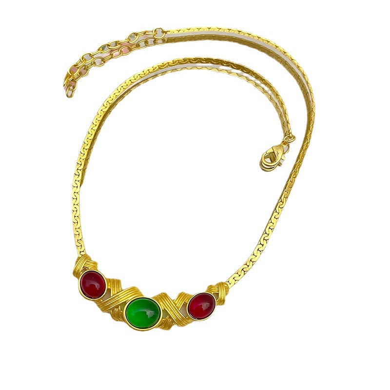 Wholesale Ellipse Geometry Alloy Necklaces