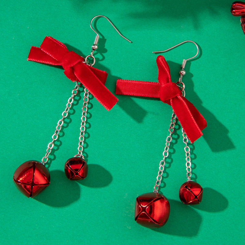 Wholesale Christmas Colorful Bell Alloy Earrings