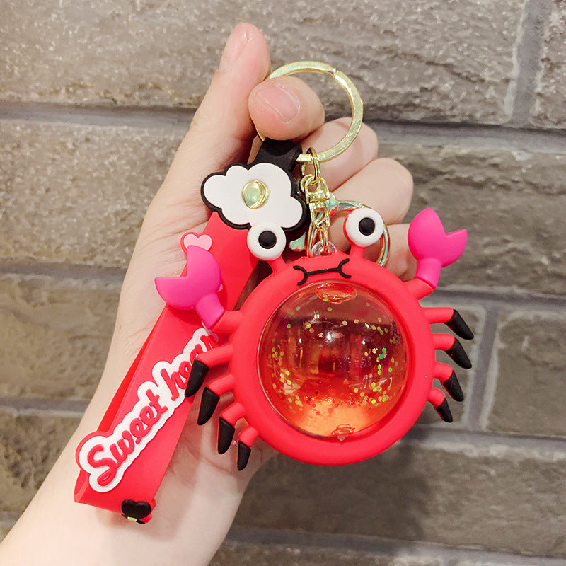 Llavero flotante de cangrejo de petróleo acrílico de aceite acrílico al por mayor