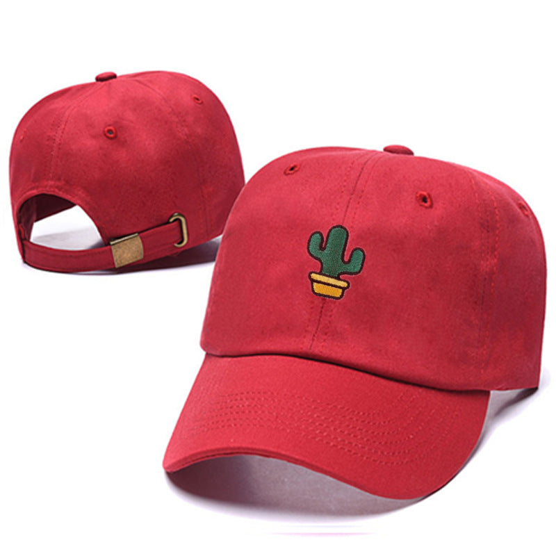 Wholesale Western Style Cute Plant Embroidery Curved Brim Baseball Cap