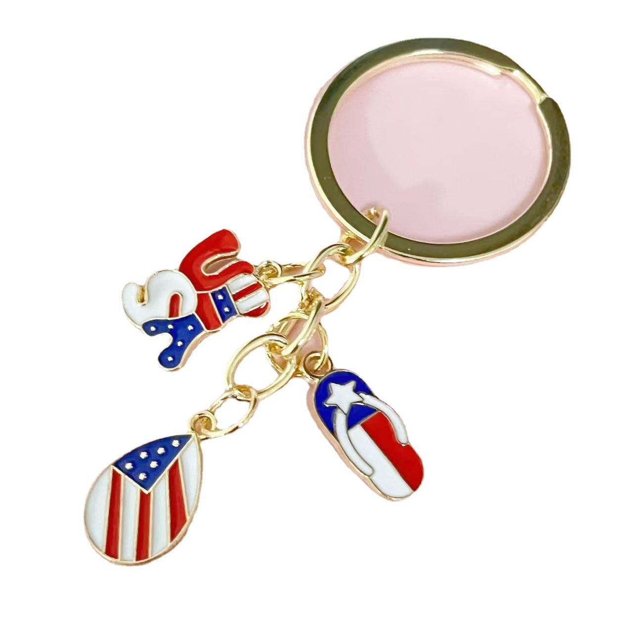 Wholesale Metal Independence Day Keychains