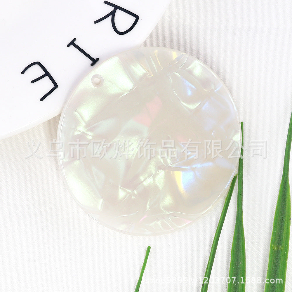 Wholesale 10pcs Textured Acrylic Circle Key Pendant Bookmark