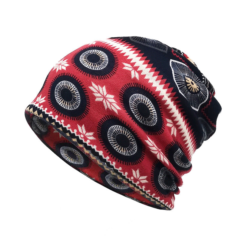 Wholesale Ethnic Style Toe Cap Scarf Dual-purpose Elastic Beanie